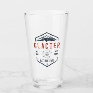 Glacier-Nationalpark Kanada Vintage-Distressed Glas