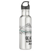 Glacier Nationalpark Locarno Edelstahlflasche (Vorderseite)