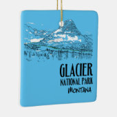 Glacier Nationalpark Locarno Keramikornament (Rechts)