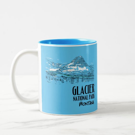 Glacier Nationalpark Locarno Zweifarbige Tasse (Links)