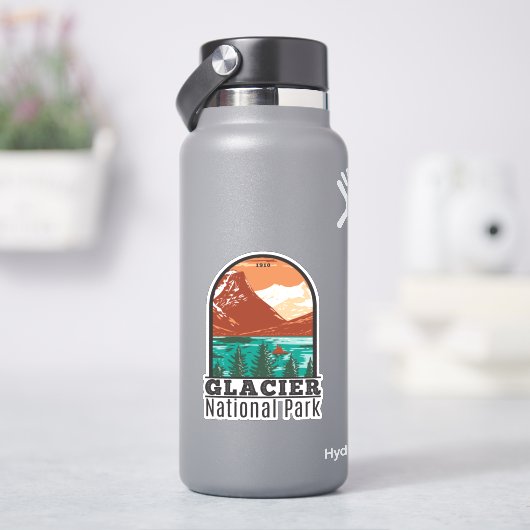 Glacier Nationalpark Montana Aufkleber (HydroFlask)