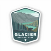 Glacier Nationalpark Montana | Die Aufkleber (Vorderseite)