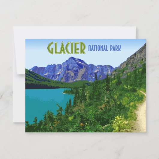 Glacier Nationalpark Montana Flat Card (Vorderseite)