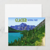 Glacier Nationalpark Montana Flat Card (Vorne/Hinten)