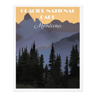 Glacier-Nationalpark, Montana, Fotodruck