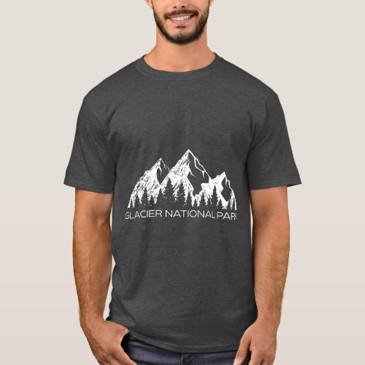 Glacier Nationalpark Montana Gartenteich Gletscher T-Shirt (Vorderseite)