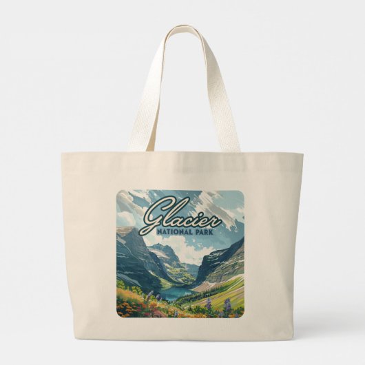 Glacier Nationalpark Montana Jumbo Stoffbeutel (Rückseite)