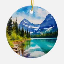 Glacier Nationalpark Montana Keramik Ornament