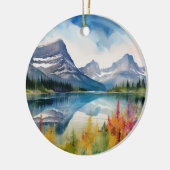 Glacier Nationalpark Montana Keramik Ornament (Links)
