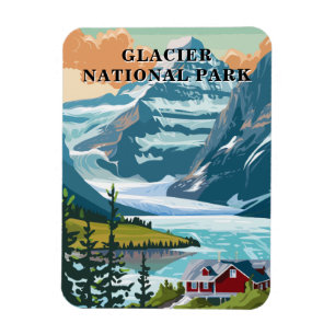 Glacier Nationalpark Montana Magnet