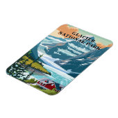 Glacier Nationalpark Montana Magnet (Linke Seite)