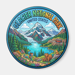 Glacier-Nationalpark Montana Magnet