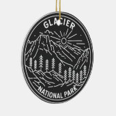 Glacier Nationalpark Montana Monoline Keramik Ornament (Rechts)