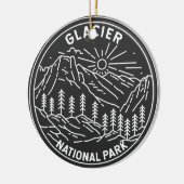 Glacier Nationalpark Montana Monoline Keramik Ornament (Links)