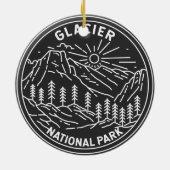 Glacier Nationalpark Montana Monoline Keramik Ornament (Hinten)