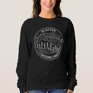 Glacier Nationalpark Montana Monoline  Sweatshirt