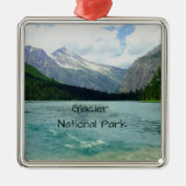 Glacier Nationalpark Montana Ornament Aus Metall (Vorne)