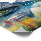 Glacier Nationalpark Montana Poster (Ecke)