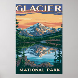 Glacier Nationalpark Montana Poster