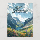 Glacier Nationalpark Montana Postkarte (Vorderseite)