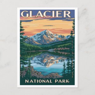 Glacier Nationalpark Montana Postkarte
