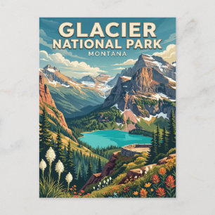 Glacier-Nationalpark Montana Postkarte