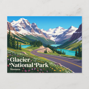 Glacier-Nationalpark Montana Postkarte