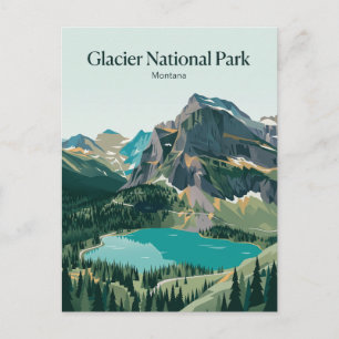 Glacier-Nationalpark Montana Postkarte