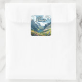 Glacier Nationalpark Montana Quadratischer Aufkleber (Tasche)