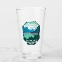 Glacier Nationalpark Montana Retro Emblem