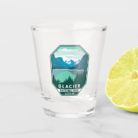 Glacier Nationalpark Montana Retro Emblem