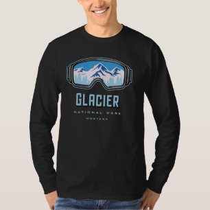 Glacier Nationalpark Montana Schnee Schneeschuhwan T-Shirt