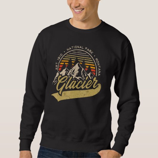 Glacier Nationalpark Montana Sweatshirt (Vorderseite)