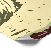 Glacier Nationalpark Montana Triple Diviak Peak Poster (Ecke)