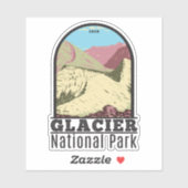 Glacier Nationalpark Montana Triple Divide Aufkleber (Blatt)