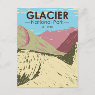 Glacier-Nationalpark Montana Triple Divide Peak Postkarte