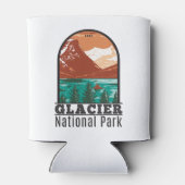 Glacier Nationalpark Montana Vintag Dosenkühler (Rückseite)