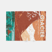 Glacier Nationalpark Montana Vintag Fleecedecke (Vorderseite (Horizontal))