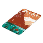 Glacier Nationalpark Montana Vintag Magnet (Linke Seite)