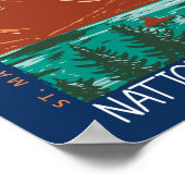 Glacier Nationalpark Montana Vintag Not leidend Poster (Ecke)