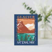 Glacier Nationalpark Montana Vintag Not leidend Postkarte (Stehend Vorderseite)