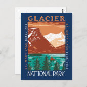 Glacier Nationalpark Montana Vintag Not leidend Postkarte (Vorne/Hinten)