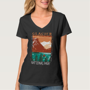 Glacier Nationalpark Montana Vintag Not leidend T-Shirt