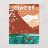 Glacier Nationalpark Montana Vintag Postkarte (Vorderseite)