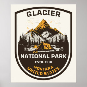 Glacier Nationalpark Natur und Natur Poster