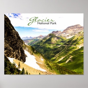 Glacier Nationalpark-Plakat Poster