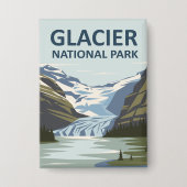 Glacier Nationalpark Reisen Button (Vorderseite)