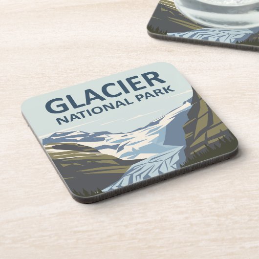 Glacier Nationalpark Reisen Getränkeuntersetzer (Linke Seite)