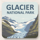 Glacier Nationalpark Reisen Getränkeuntersetzer (Vorderseite)