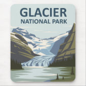 Glacier Nationalpark Reisen Mousepad (Vorne)